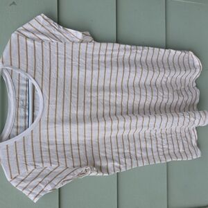 Universal Thread White and Tan Short Sleeve Tee